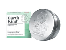 Load image into Gallery viewer, EarthKind Citrus Leaf Shampoo Bar & Storage Tin Bundle - Carton & Tin