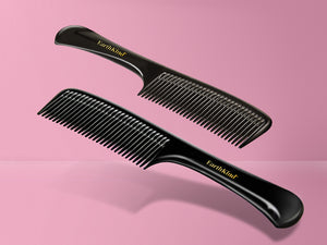 Plastic-free Organic Rubber Comb - Pink Background