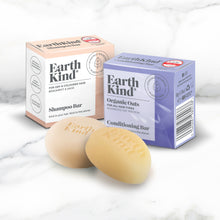 Load image into Gallery viewer, EarthKind Dry Hair Heroes - Shampoo Bar for Dry, Coloured Hair & Organic Conditioning Bar