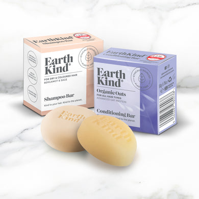 EarthKind Dry Hair Heroes - Shampoo Bar for Dry, Coloured Hair & Organic Conditioning Bar