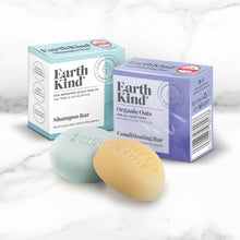 Load image into Gallery viewer, EarthKind Scalp Health Saviours - Natural Solid Shampoo & Conditioner Bars. Sustainable, Ethical, Vegan ingredients that are kind to your hair and kind to the planet.
