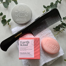 Load image into Gallery viewer, EarthKind Elasticity Treatment Bar with Travel-friendly Storage Tin &amp; plastic-free Organic Rubber Comb
