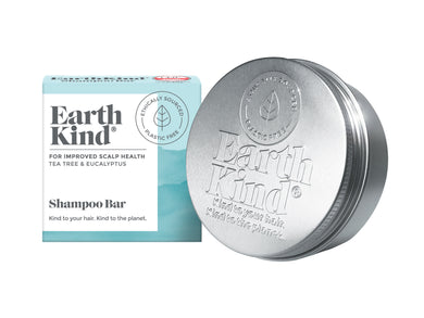 EarthKind Tea Tree & Eucalyptus Shampoo Bar & Storage Tin Bundle - Carton & Tin