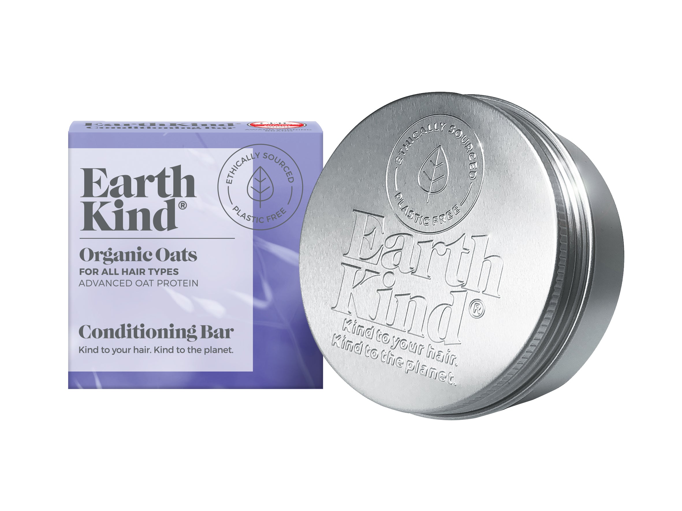 EarthKind Organic Oats Conditioning Bar & Storage Tin Bundle - Carton & Tin