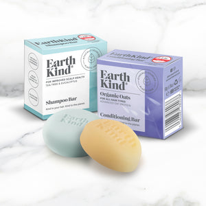 EarthKind Scalp Health Saviours - Natural Solid Shampoo & Conditioner Bars. Sustainable, Ethical, Vegan ingredients that are kind to your hair and kind to the planet.